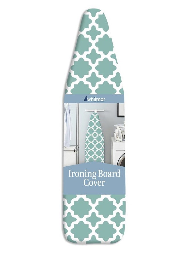 Whitmor Deluxe Scorch Resistant Ironing Board Cover, Turquoise - Image 1